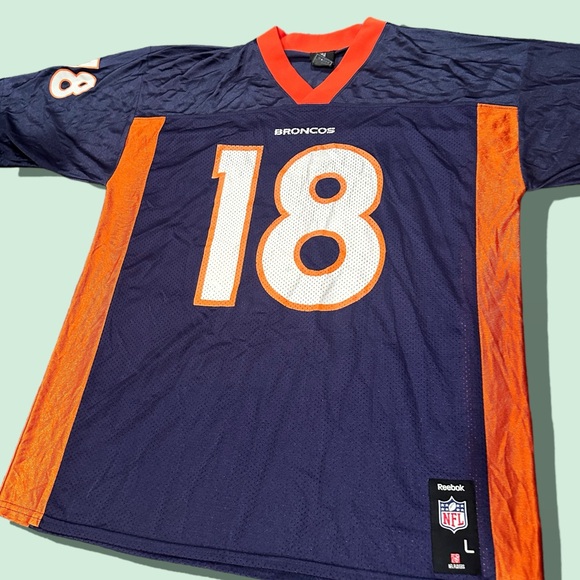 Vintage Men’s NFL Team Apparel Reebok Denver Bronchos Peyton Manning Jersey Sz L - Picture 3 of 11